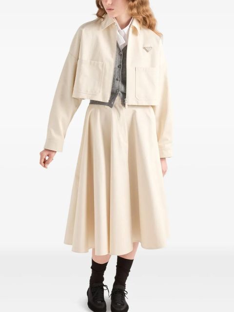 Prada Triangle-logo jacket - Neutrals