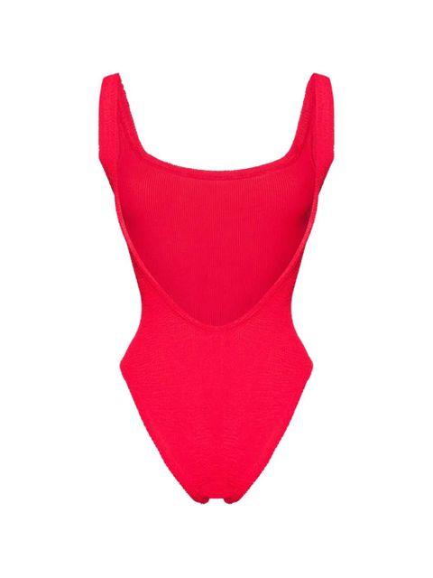 Hunza G square-neck crinkled swimsuit - Red - zdjęcie produktu nr 2