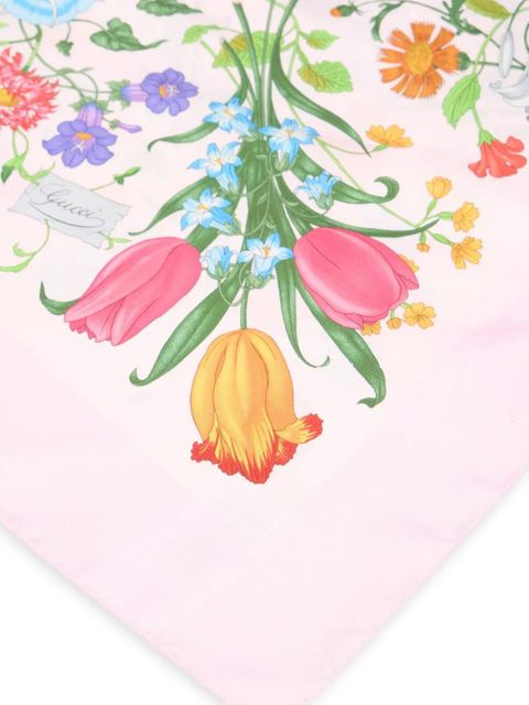 Gucci floral-print scarf - Pink