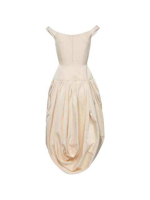 Magda Butrym off-shoulder bubble-skirt draped dress - Neutrals - zdjęcie produktu nr 2