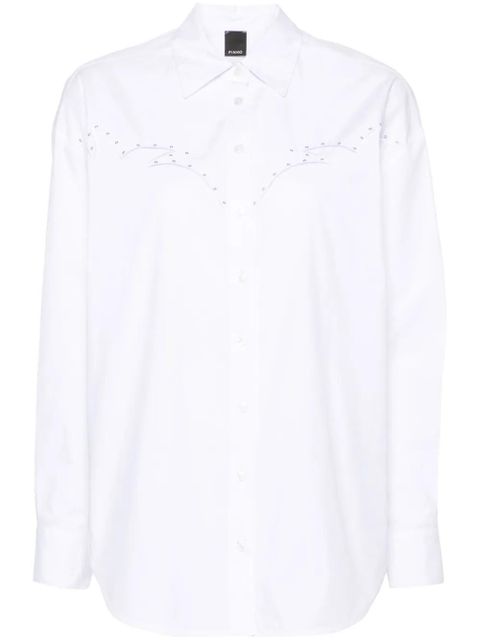 PINKO embroidered poplin shirt - White - zdjęcie produktu nr 1