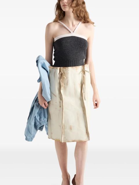 Prada adjustable ribbed-knit top - Grey - zdjęcie produktu nr 2