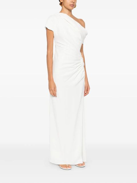 Simkhai Kally draped asymmetric-shoulder maxi dress - White