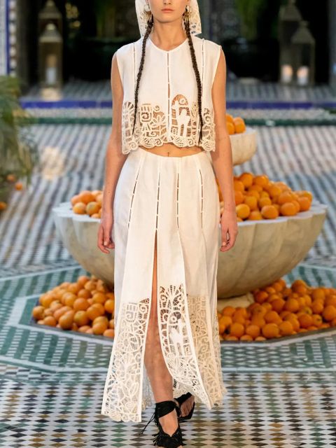 ALEMAIS Rosemary embroidered skirt - White - zdjęcie produktu nr 2