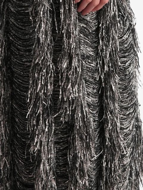 KHAITE fringed asymmetric - Black