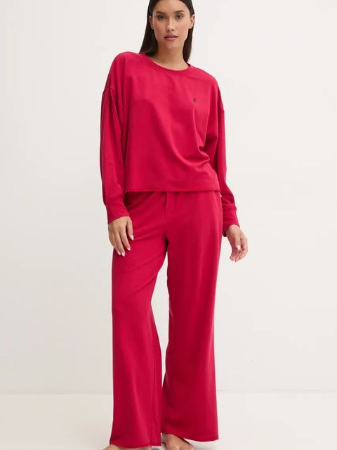 Polo Ralph Lauren piżama damska kolor czerwony