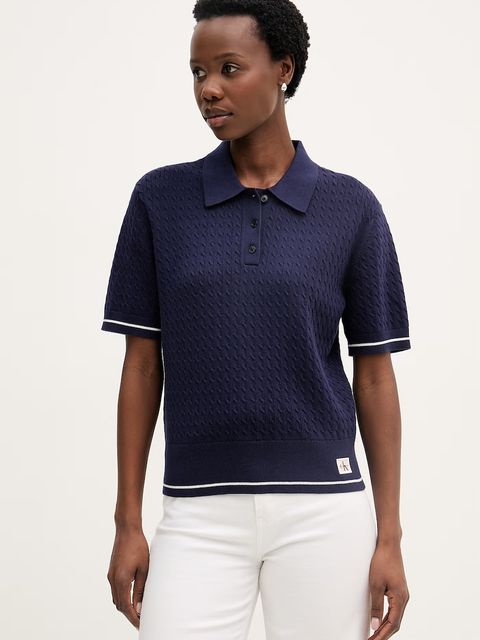 Calvin Klein Jeans polo swetrowe damskie - zdjęcie produktu nr 2