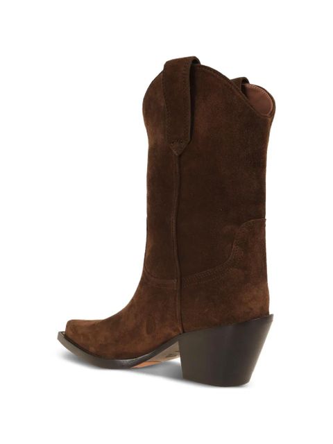 Paris Texas suede cowboy boots - Brown