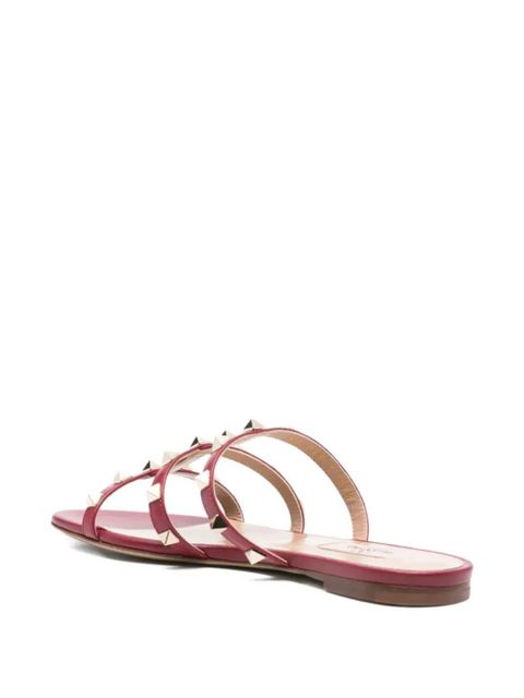 Valentino Garavani Rockstud-embellished flat sandals - Red