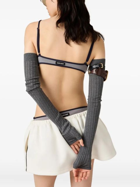 Miu Miu two-tone bikini top - Grey