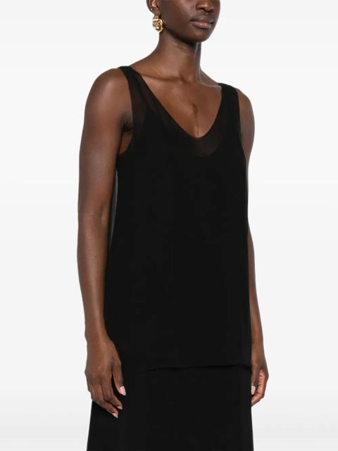 TOTEME V-neck slip top - Black