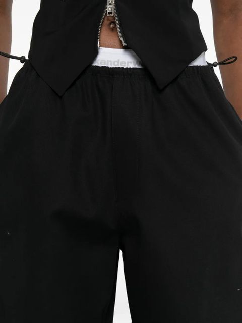 Alexander Wang logo-elastic pants - Black