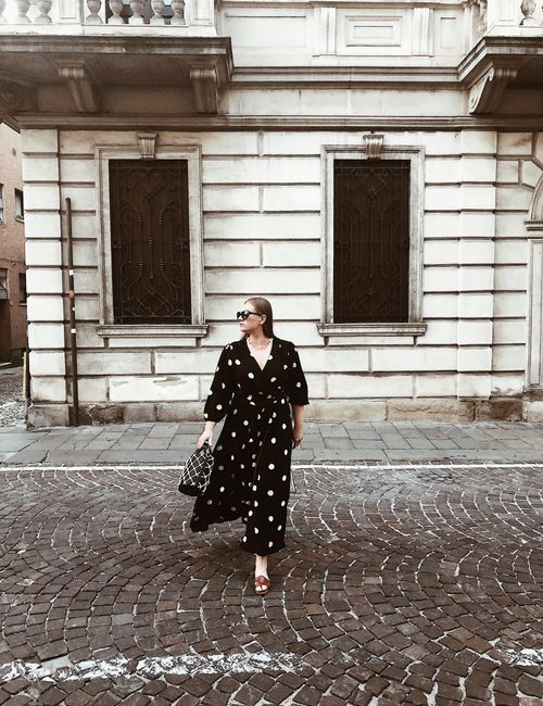 Sukienka maxi w grochy