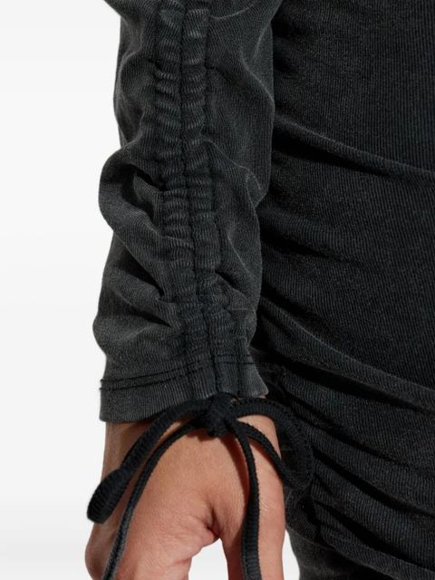 MISBHV long-sleeve drawstring maxi dress - Grey