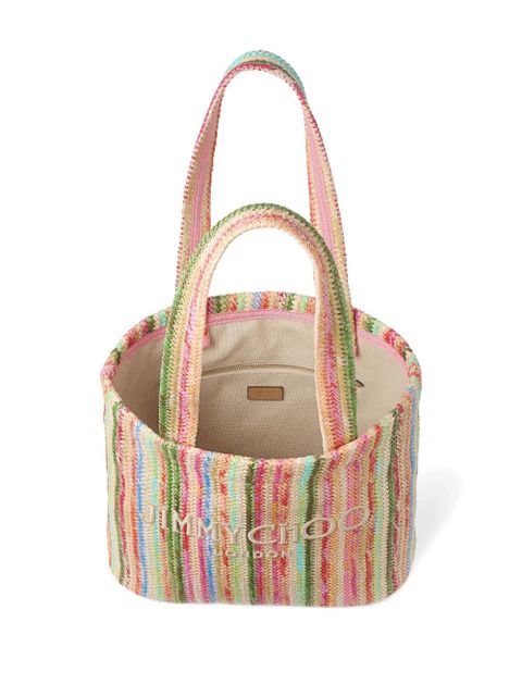 Jimmy Choo raffia tote bag - Neutrals