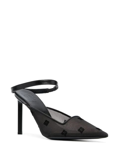 Givenchy 100mm logo-embroidered mules - Black