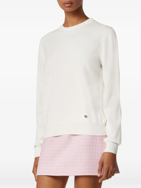 Versace round-logo sweater - White