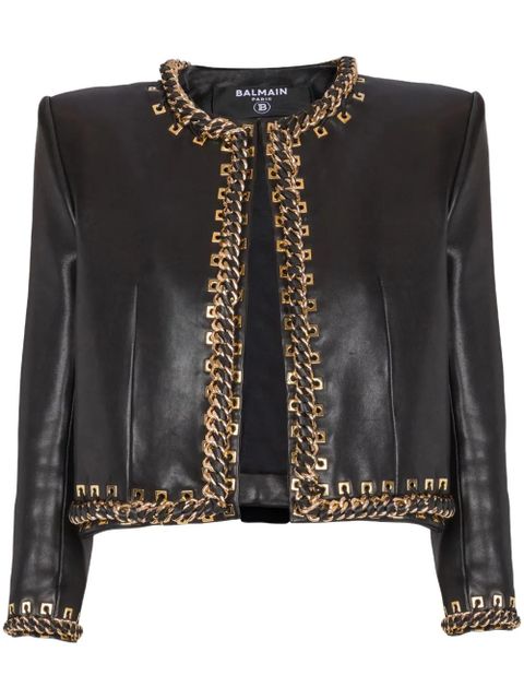 Balmain chain detailing jacket - Black - zdjęcie produktu nr 1