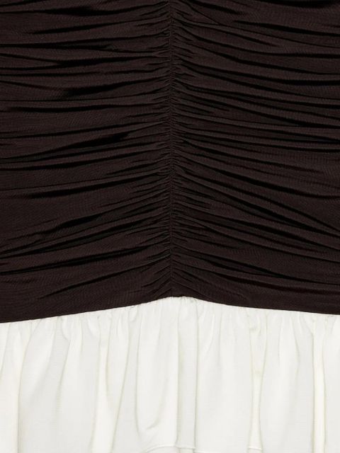 ROTATE BIRGER CHRISTENSEN ruched long-sleeved mini dress - Brown - zdjęcie produktu nr 2