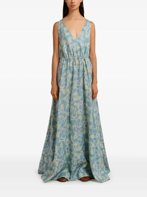 Marni floral-pattern maxi dress - Blue - zdjęcie produktu nr 2