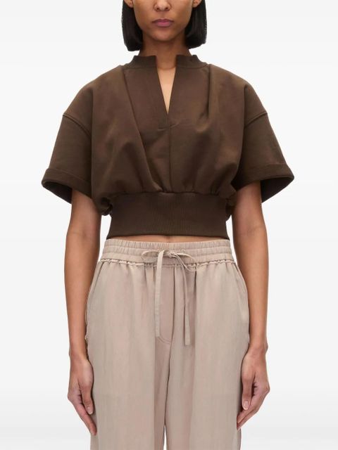 3.1 Phillip Lim V-neck cotton T-shirt - Brown