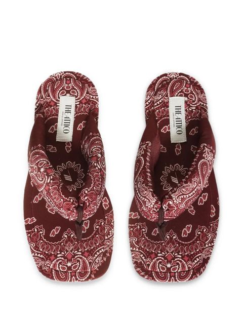 The Attico bandana-print slides - Red
