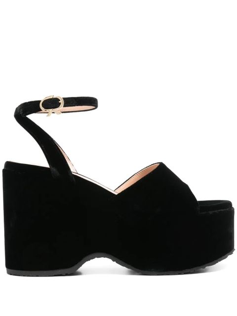 Gianvito Rossi 105mm velvet sandals - Black - zdjęcie produktu nr 1