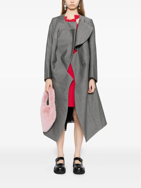 Comme Des Garçons asymmetric wool coat - Grey - zdjęcie produktu nr 2