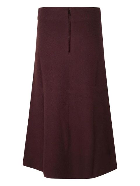 Jil Sander back-zip midi skirt - Red - zdjęcie produktu nr 2