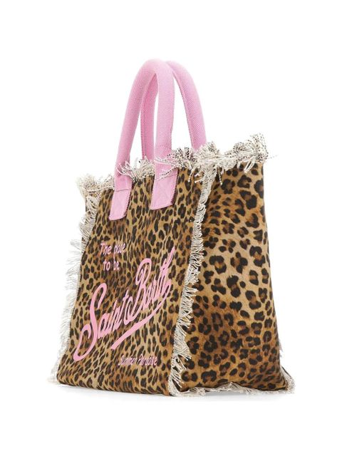 MC2 Saint Barth leopard-print fringed tote bag - Neutrals - zdjęcie produktu nr 2