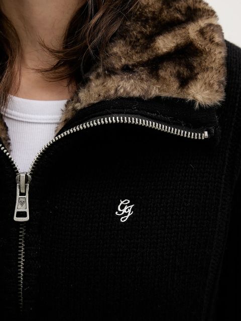 Guess Jeans kardigan z dodatkiem wełny damski kolor czarny W5BR11 Z0561