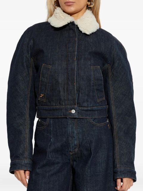 Jacquemus Ovalo de Nîmes denim bomber jacket - Blue
