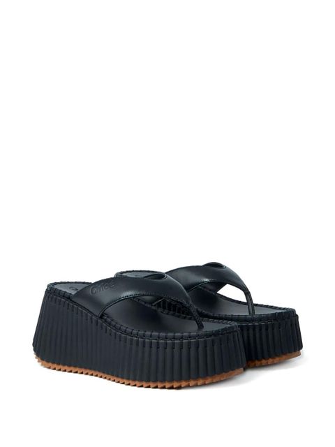 Chloé 80mm platform toe-post sandals - Black - zdjęcie produktu nr 2
