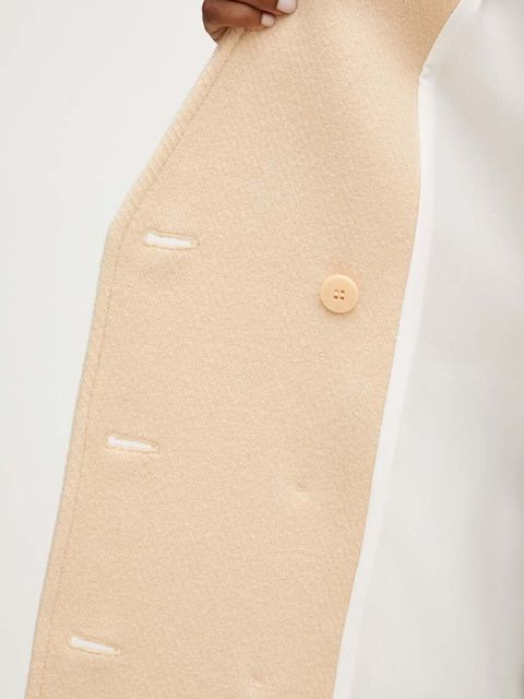 Patrizia Pepe bezrękawnik wełniany kolor beżowy przejściowy 8O0144 A361