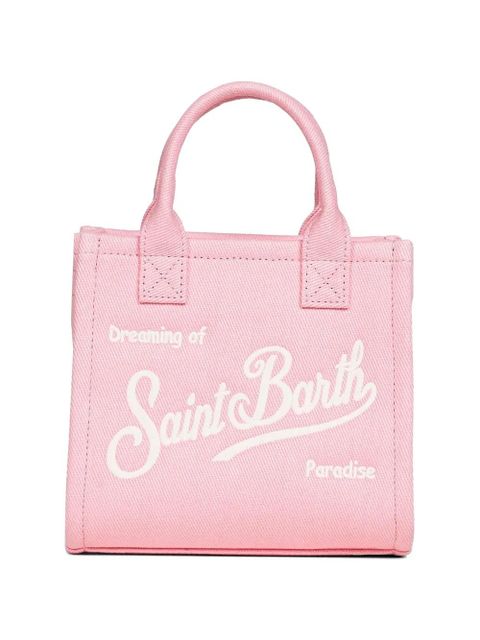 MC2 Saint Barth mini Vanity logo-embroidered tote bag - Pink - zdjęcie produktu nr 1