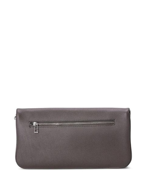 Zadig&Voltaire logo-plaque leather clutch bag - Grey - zdjęcie produktu nr 2