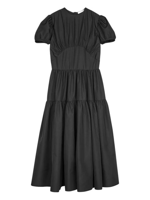 Cecilie Bahnsen Cilia gathered-detail midi dress - Black - zdjęcie produktu nr 1
