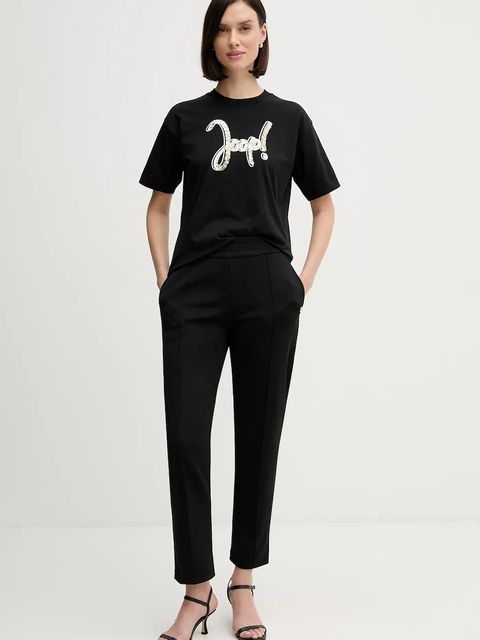 Joop! t-shirt bawełniany damski kolor czarny 30100828