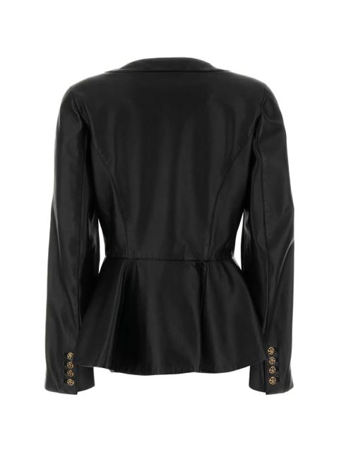 Chloé button-front peplum leather jacket - Black - zdjęcie produktu nr 2