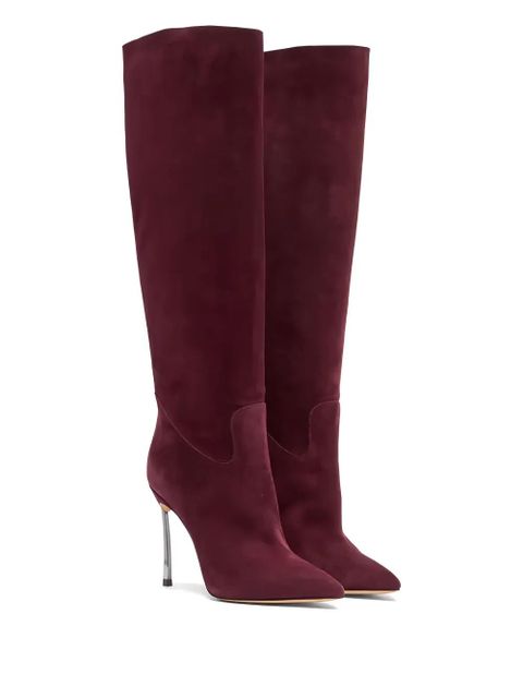Casadei 100mm Blade suede boots - Red - zdjęcie produktu nr 2