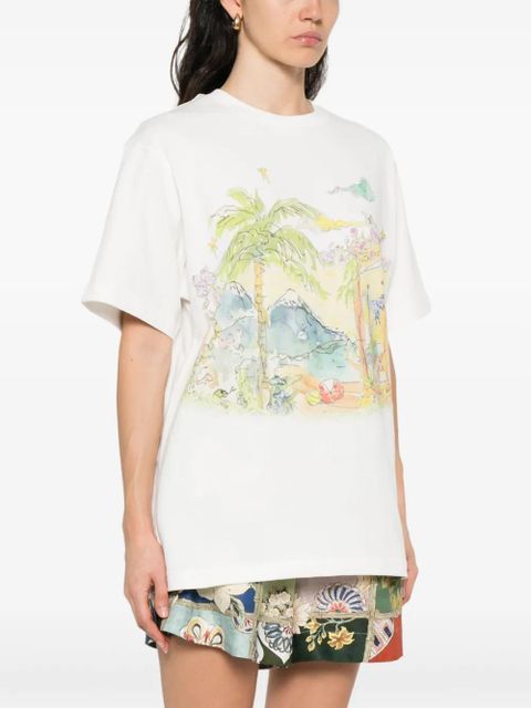 ALEMAIS graphic-print T-shirt - White