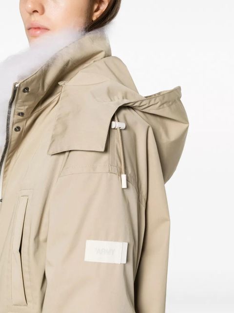 Yves Salomon hooded midi parka - Neutrals