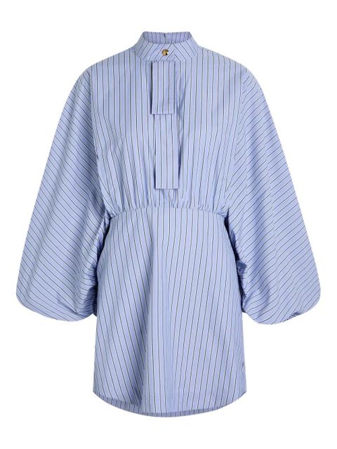 ZIMMERMANN striped balloon-sleeve mini dress - Blue - zdjęcie produktu nr 1