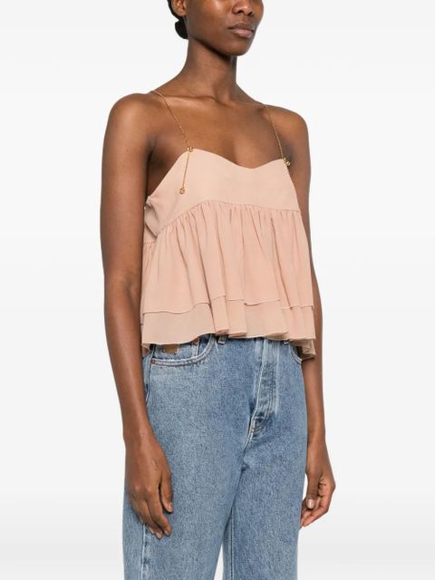 Chloé chain-strap top - Neutrals