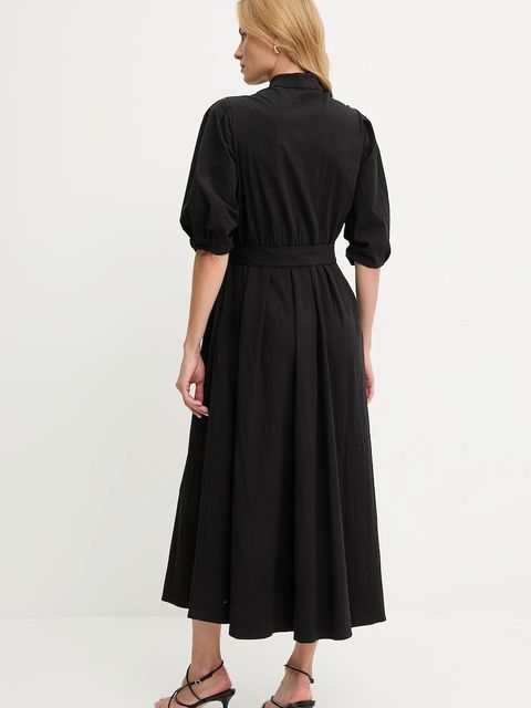 Answear.LAB sukienka kolor czarny maxi rozkloszowana