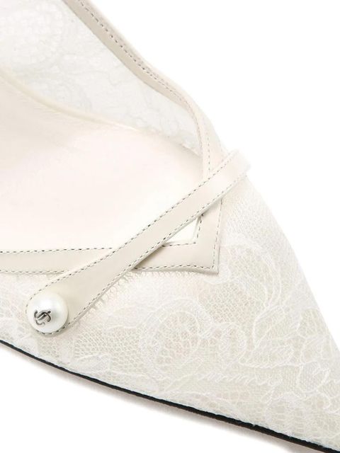 Jimmy Choo Amita lace pearl slingback pump - White - zdjęcie produktu nr 2