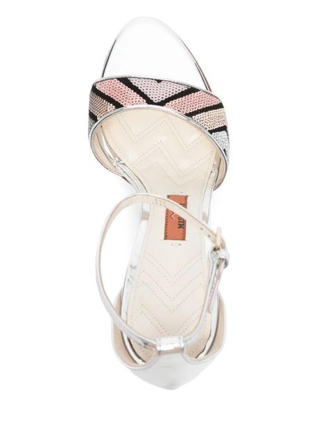 Missoni 80mm sequinned sandals - Silver - zdjęcie produktu nr 2