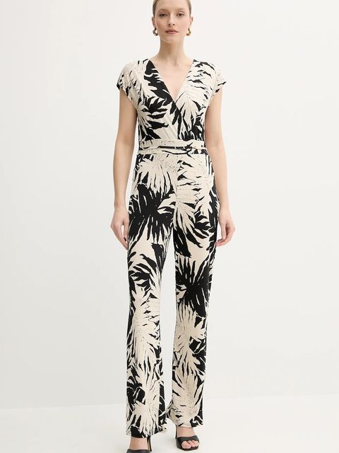 Morgan kombinezon PAROS kolor beżowy z dekoltem w szpic PAROS - zdjęcie produktu nr 1