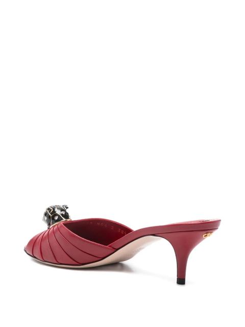 Valentino Garavani embellishment pleated sandals - Red