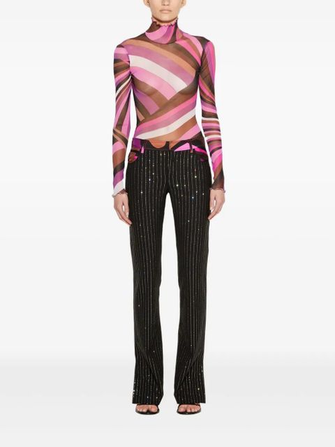 PUCCI rhinestone-embellished pinstripe trousers - Black - zdjęcie produktu nr 2